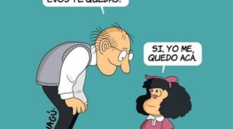 Ilustración de MAGU sobre Quino y Mafalda
