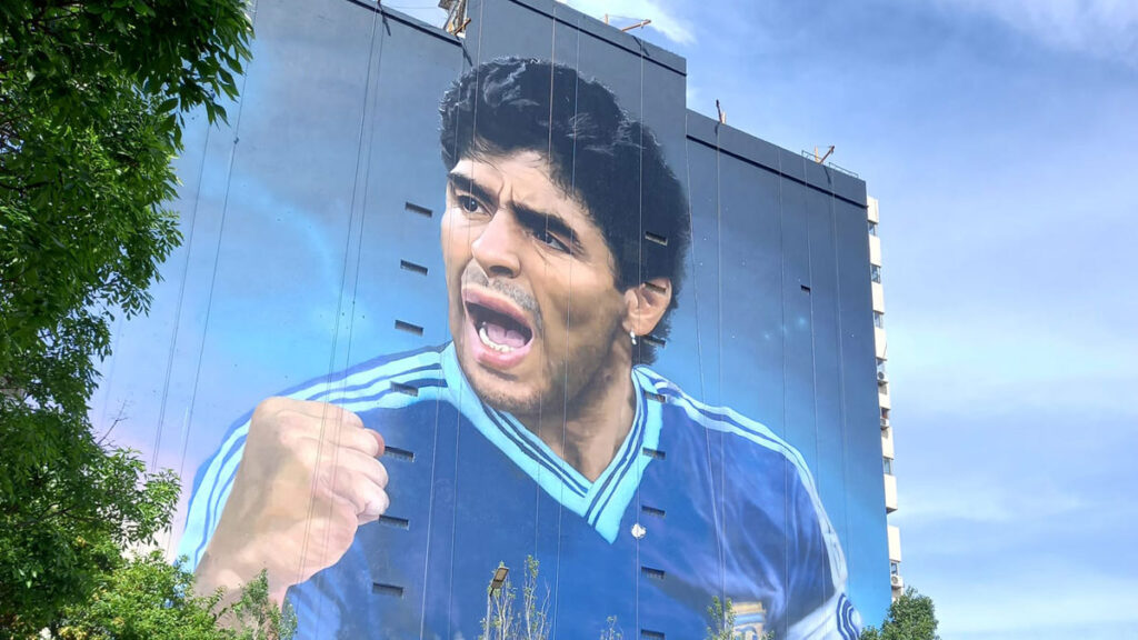 Mural de Maradona en CABA