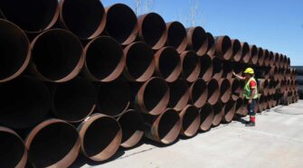 caños del gasoducto Néstor Kirchner