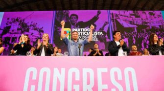 Máximo Kirchner en el Congreso del PJ bonaerense