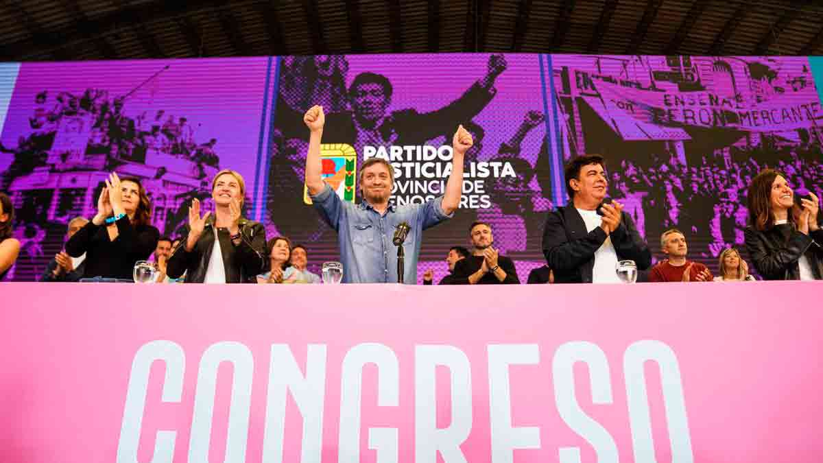 Máximo Kirchner en el Congreso del PJ bonaerense