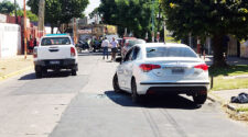 auto baleado en el tiroteo de Los Andes