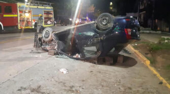 choque y vuelco en adrogué