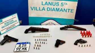 Allanamientos en Lanús por un robo agravado: secuestraron armas y una réplica