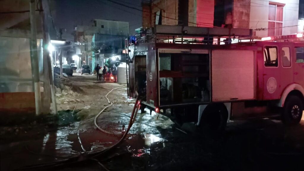 Se prendió fuego un merendero de 9 de Abril