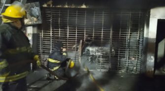 Pérdidas totales por el incendio de un taller mecánico en 9 de Abril