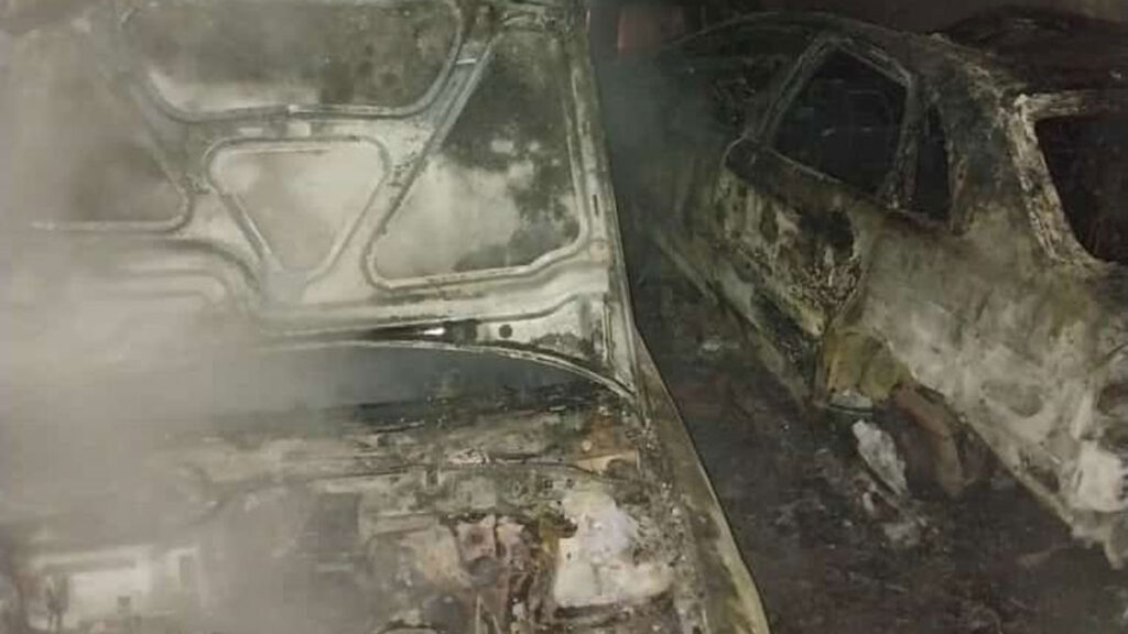 Pérdidas totales por el incendio de un taller mecánico en 9 de Abril