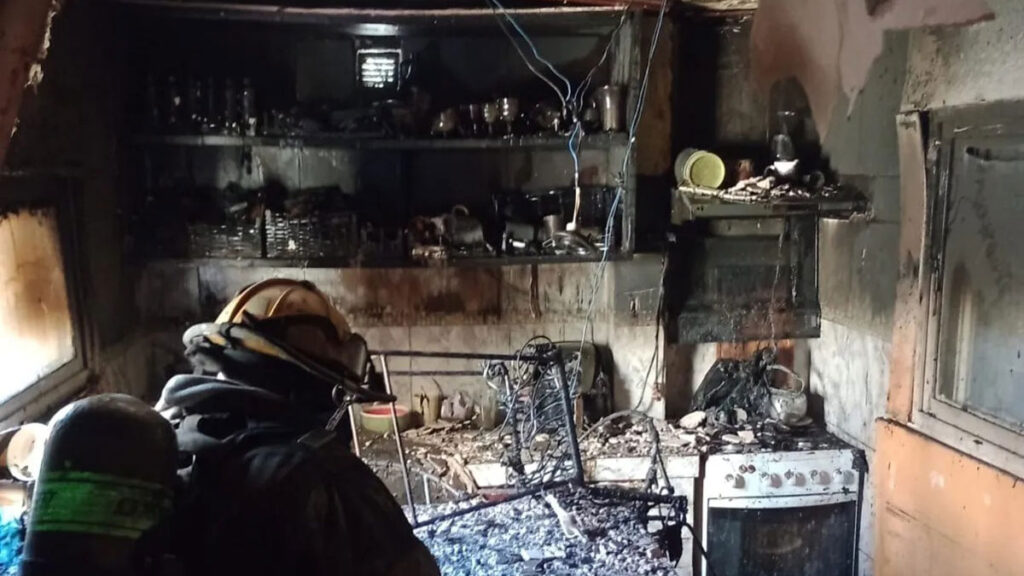 Incendio en Lanús: los bomberos le salvaron la vida a un gatito