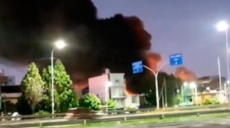 Incendio en una papelera de Avellaneda