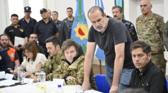 Kicillof y Milei post tormenta