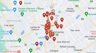 mapa pizzerías de las comunidad