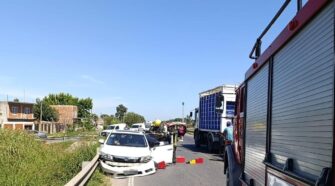 Choque múltiple con heridos en Almirante Brown