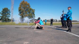 Reconstrucción disparo que hirió a Pablo Grillo