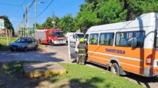 Choque transporte escolar en Canning