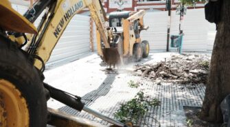 obra peatonal Laprida