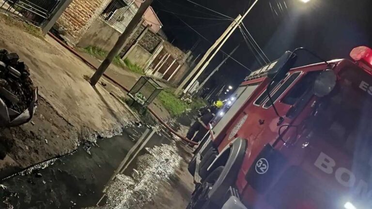 Incendio de una vivienda en 9 de Abril